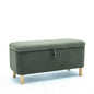 Basics Upholstered Storage Ottoman And Entryway Bench Green