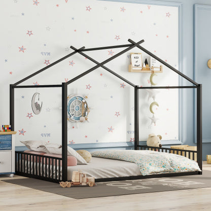 Stylish Metallic Black Crib for Kids