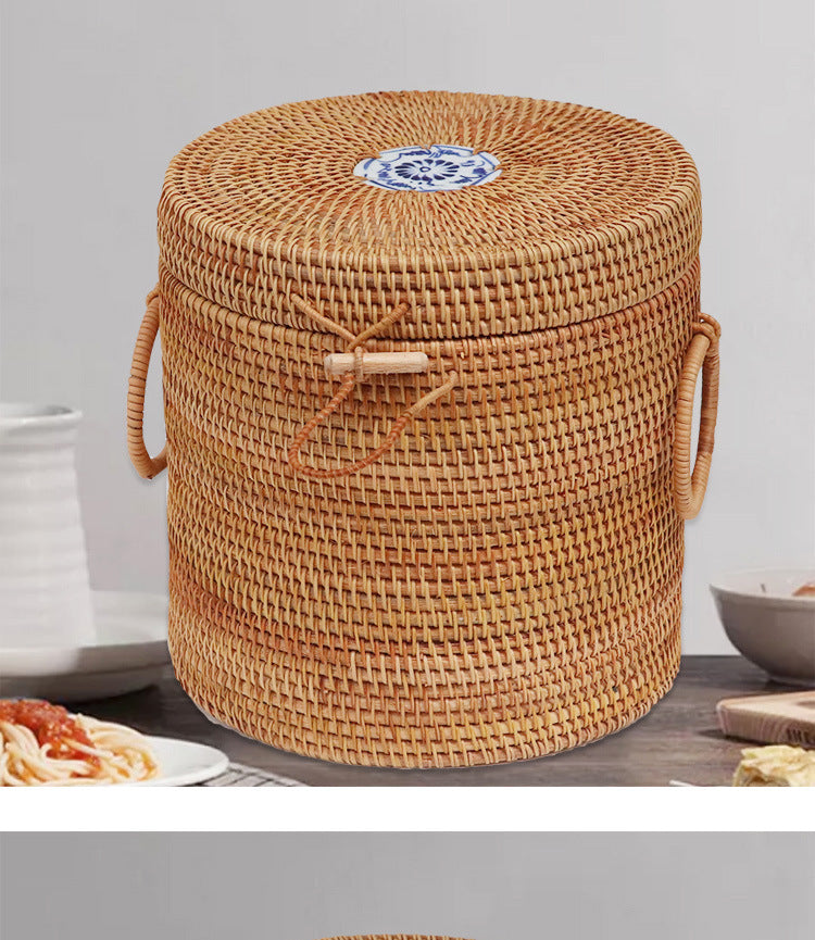 Vietnam Handmade Rattan Weave Tea Cans Unique Design