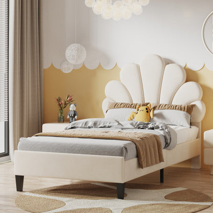 Linen Material With Metal Frame Bed Frame Design