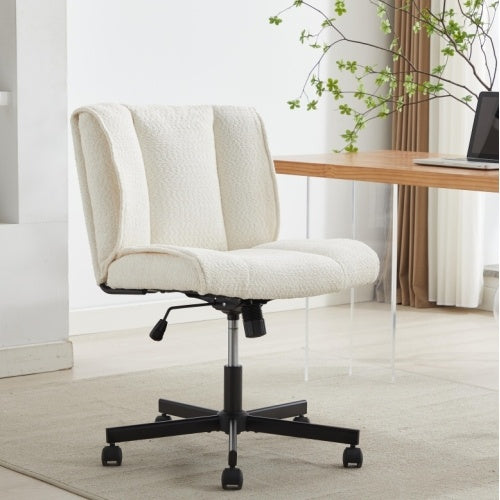 Adjustable And Swivel Computer Chair | White Edition