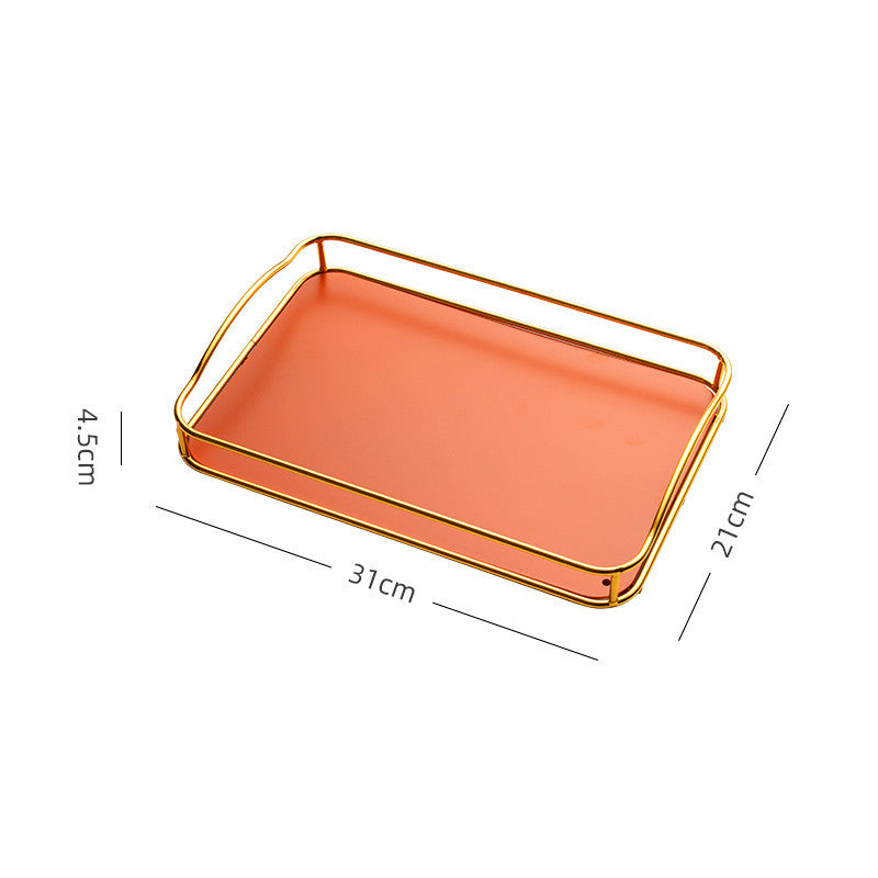 Household Rectangular Tea Tray for Cup Storage