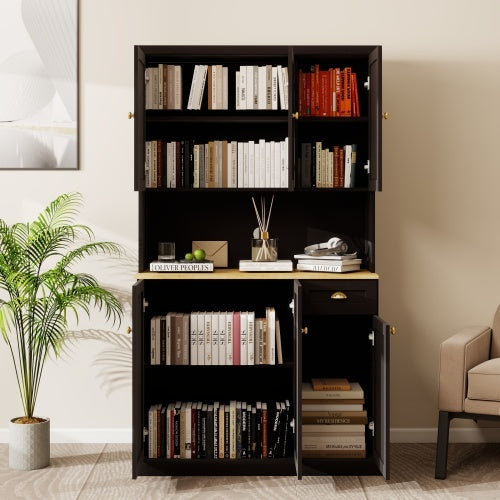 Kitchen Pantry Storage Cupboard With Microwave Countertop