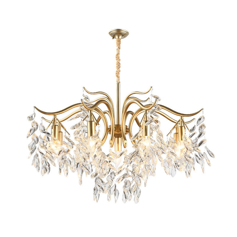 American Light Luxury Crystal Chandelier Dining Lamp