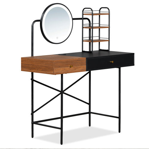 Makeup Vanity Desk With Lighted Mirror and Storage