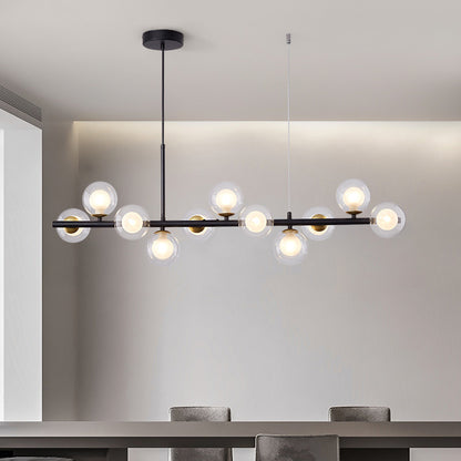 Minimalist Glass Chandelier Long Magic Bean