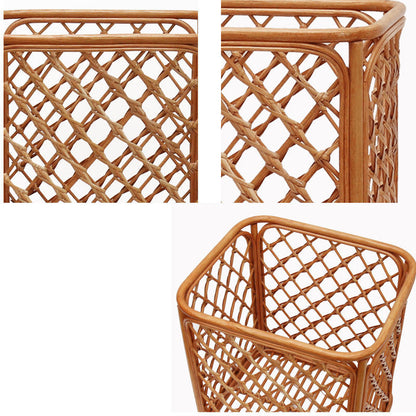 Handmade Rattan Square Laundry Basket for Hotels