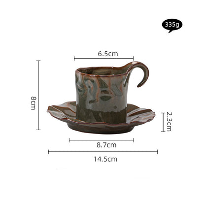 Fashion Personalized Pleated Coffee Cup Dish Set