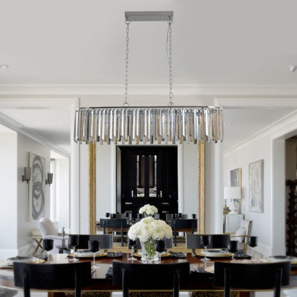 Modern Oval Crystal Chandelier Luxury Home Decor Fixtures - No Bulbs Unavailable Platform- Temu