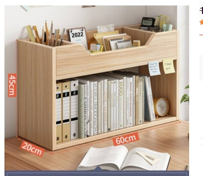 Simple Desktop Shelf Small Bookcase for Organizing