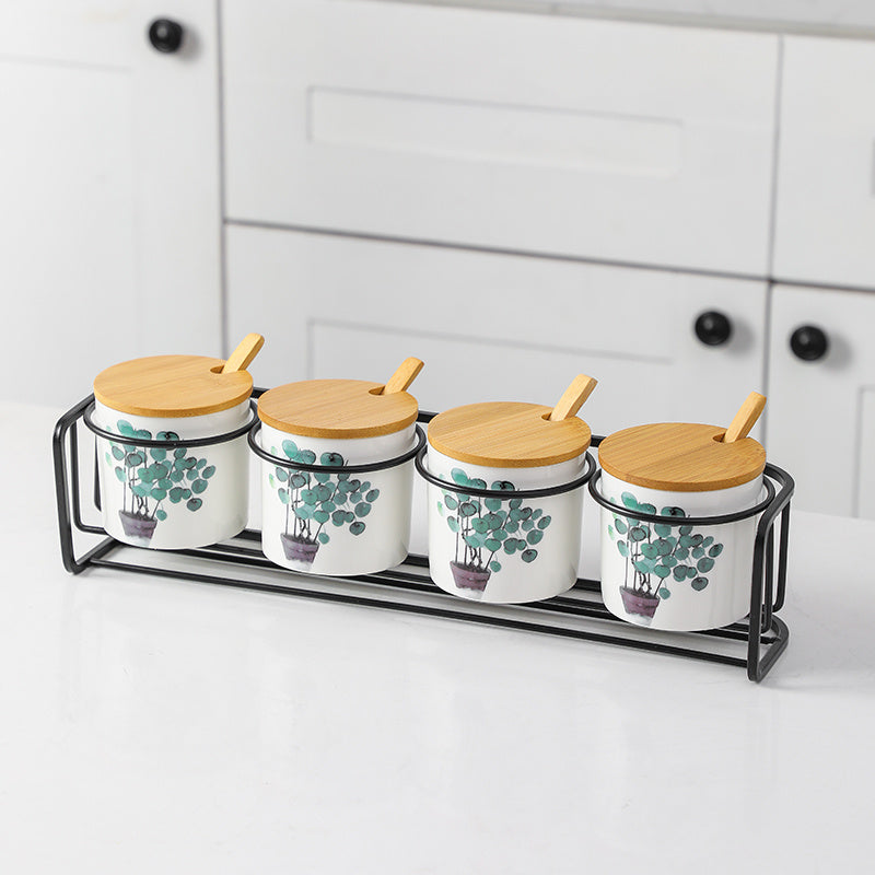 Restaurant Household Ceramic Seasoning Jar Set