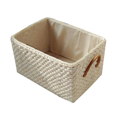 Pastoral Straw Storage Basket Japanese Storage