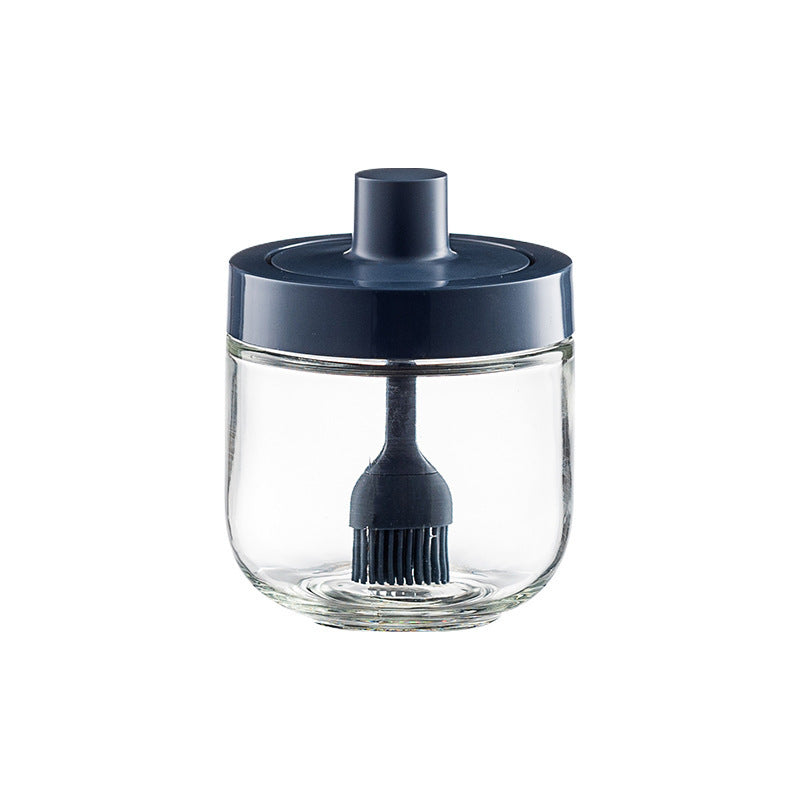 Household Kitchen Glass Spoon Cover Seasoning Jar