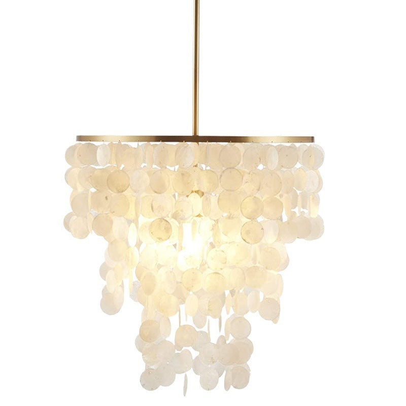 Simple Bedroom Shell Chandelier for Eye Protection