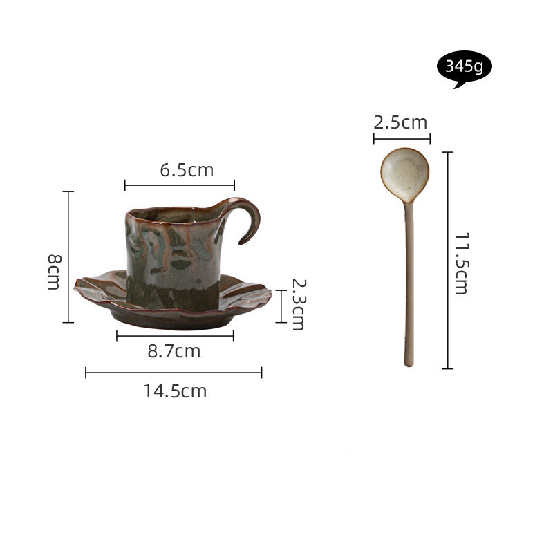 Fashion Personalized Pleated Coffee Cup Dish Set