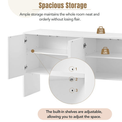 Minimalist Style Sideboard With Large 60-inch Storage