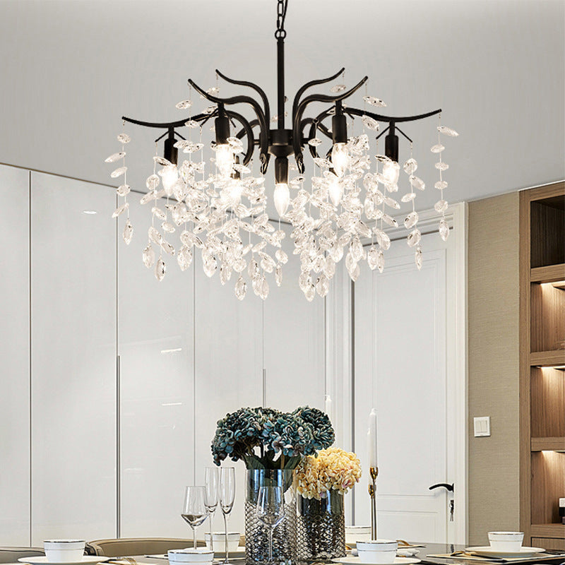 American Light Luxury Crystal Chandelier Dining Lamp